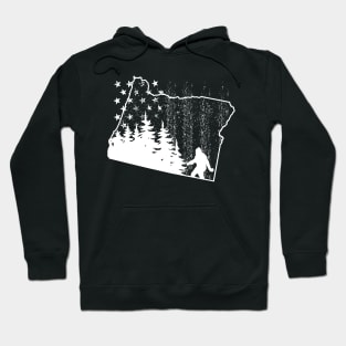 Oregon Bigfoot American Flag Hoodie